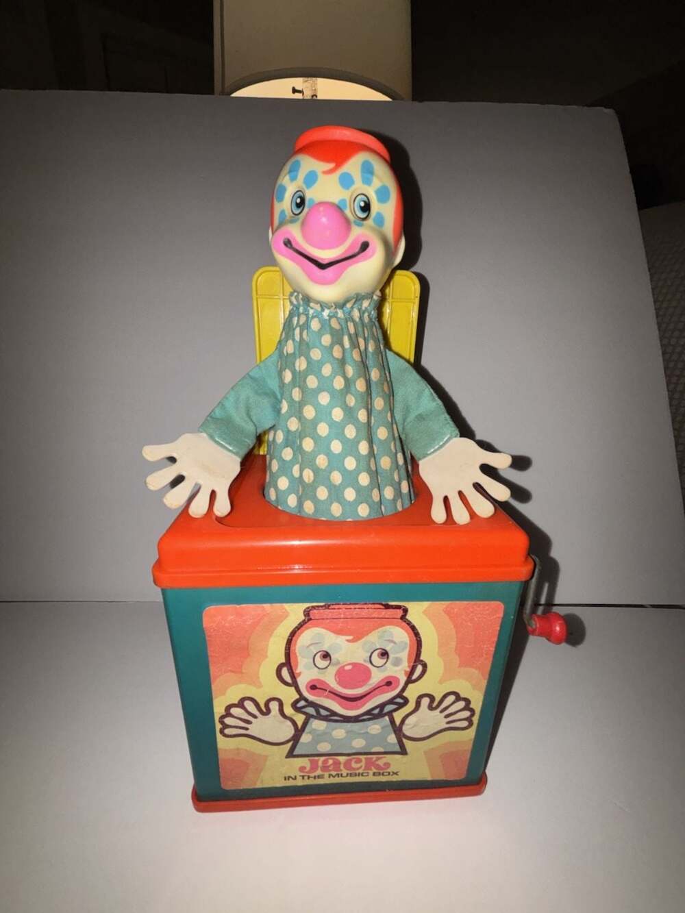 Vintage 1971 Mattel Jack in the Music Box with Clown Figure